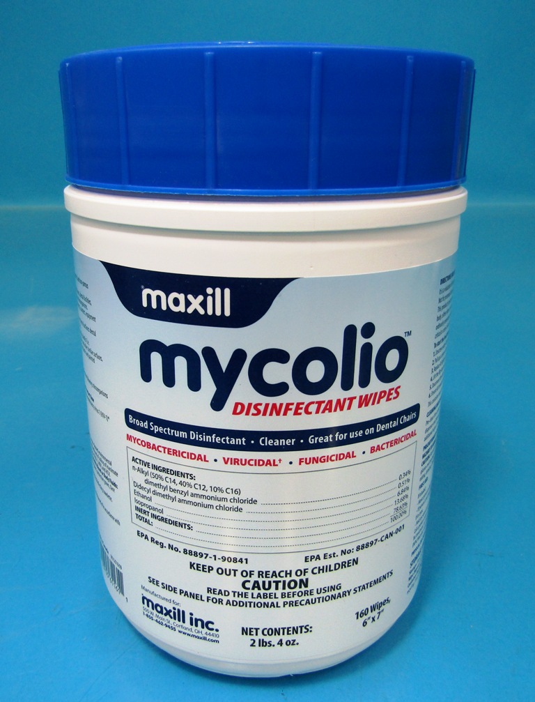 Maxill Quaternary Ammonium Surface Disinfecting Wipes Mycolio 934443