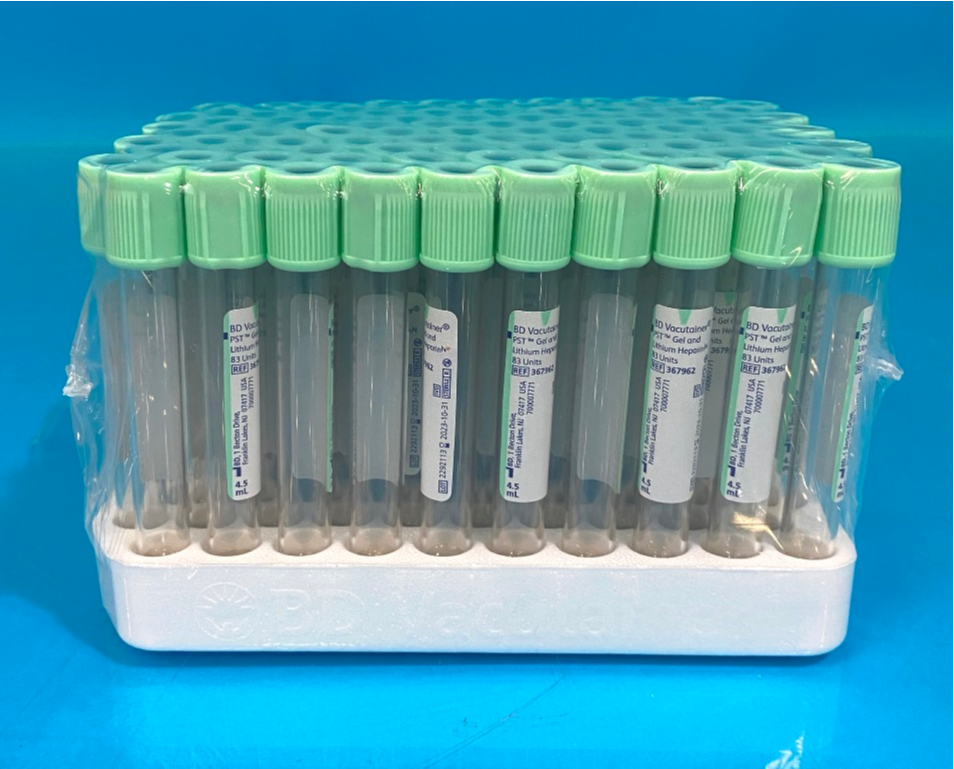 BD (Becton Dickinson) Venous Blood Collection Plasma Tube Vacutainer ...